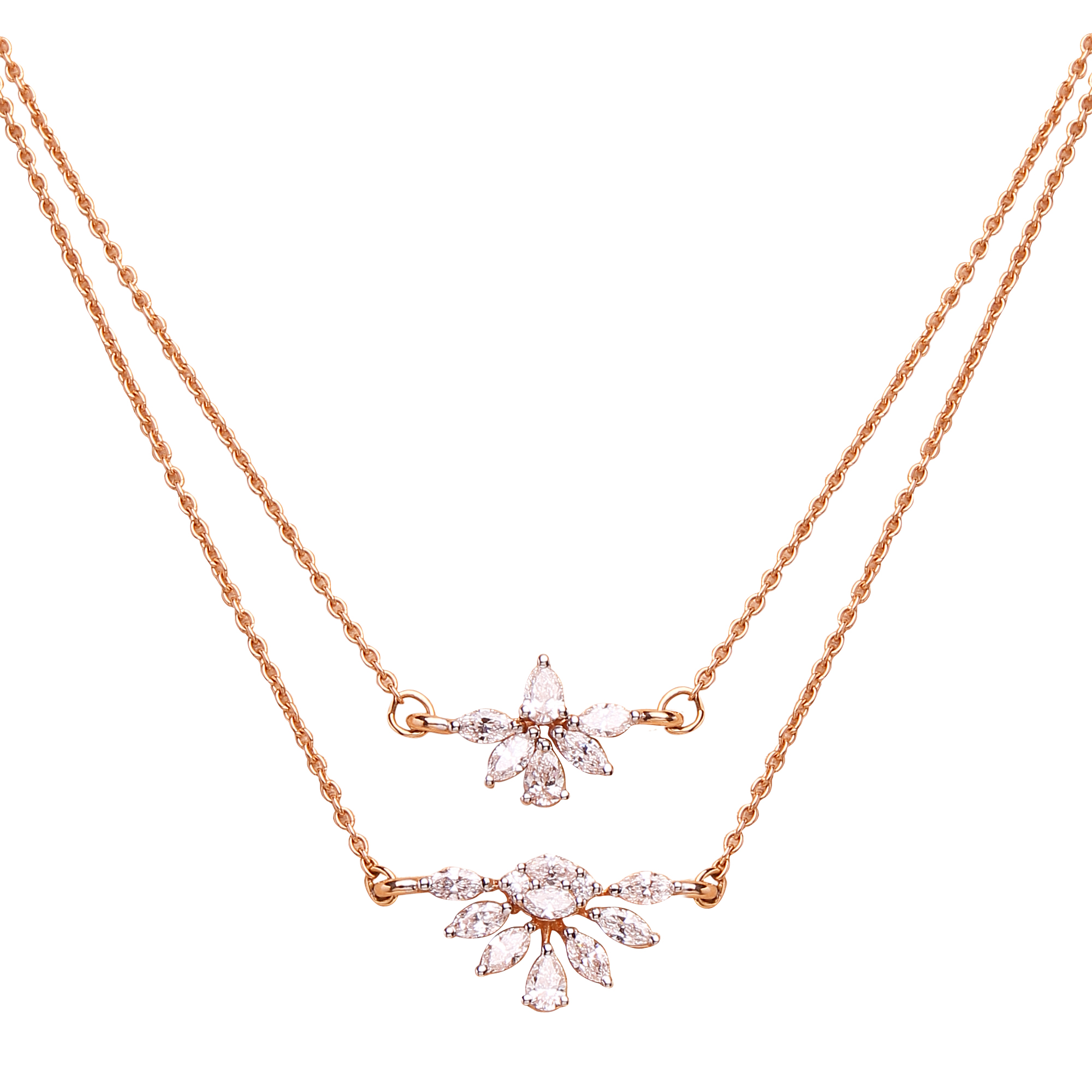 Layered Diamond Pendants Layered Diamond Pendants