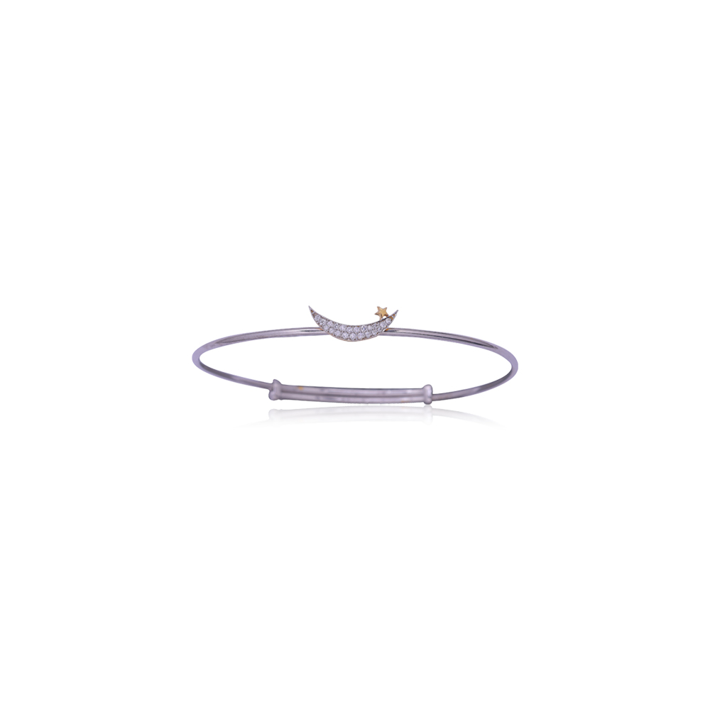 Moon & Star Diamond Studded Bracelet Moon & Star Diamond Studded Bracelet