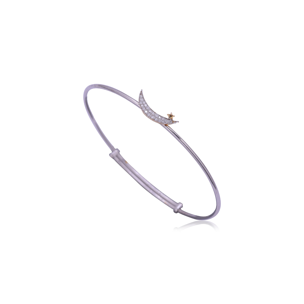 Moon & Star Diamond Studded Bracelet Moon & Star Diamond Studded Bracelet