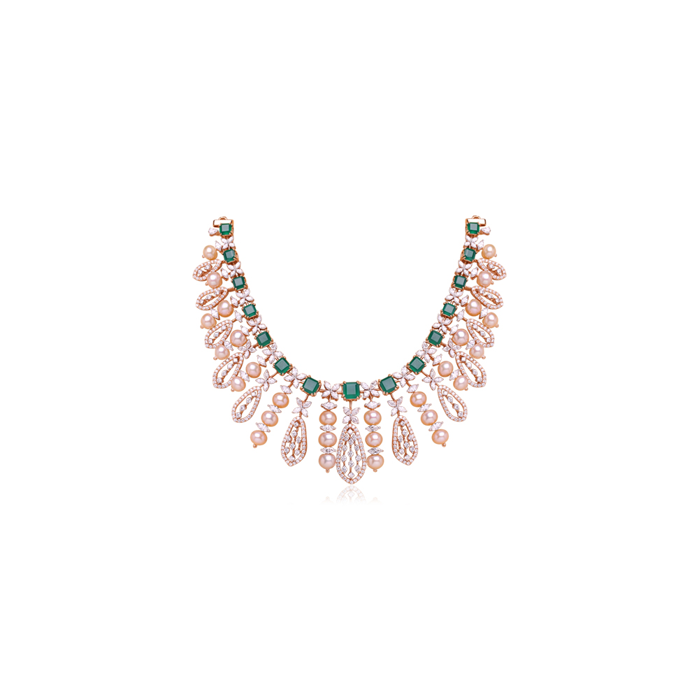 Ethereal Emerald Diamond Necklace Ethereal Emerald Diamond Necklace