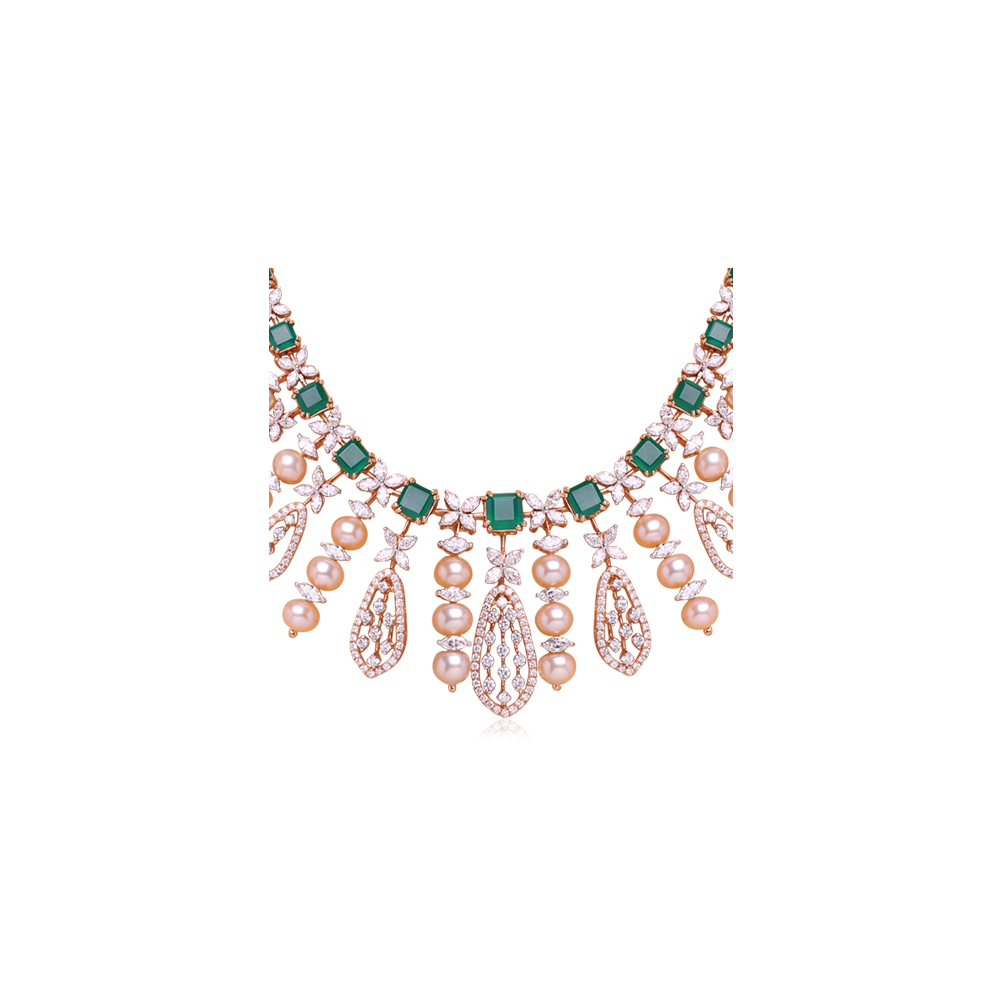Ethereal Emerald Diamond Necklace Ethereal Emerald Diamond Necklace