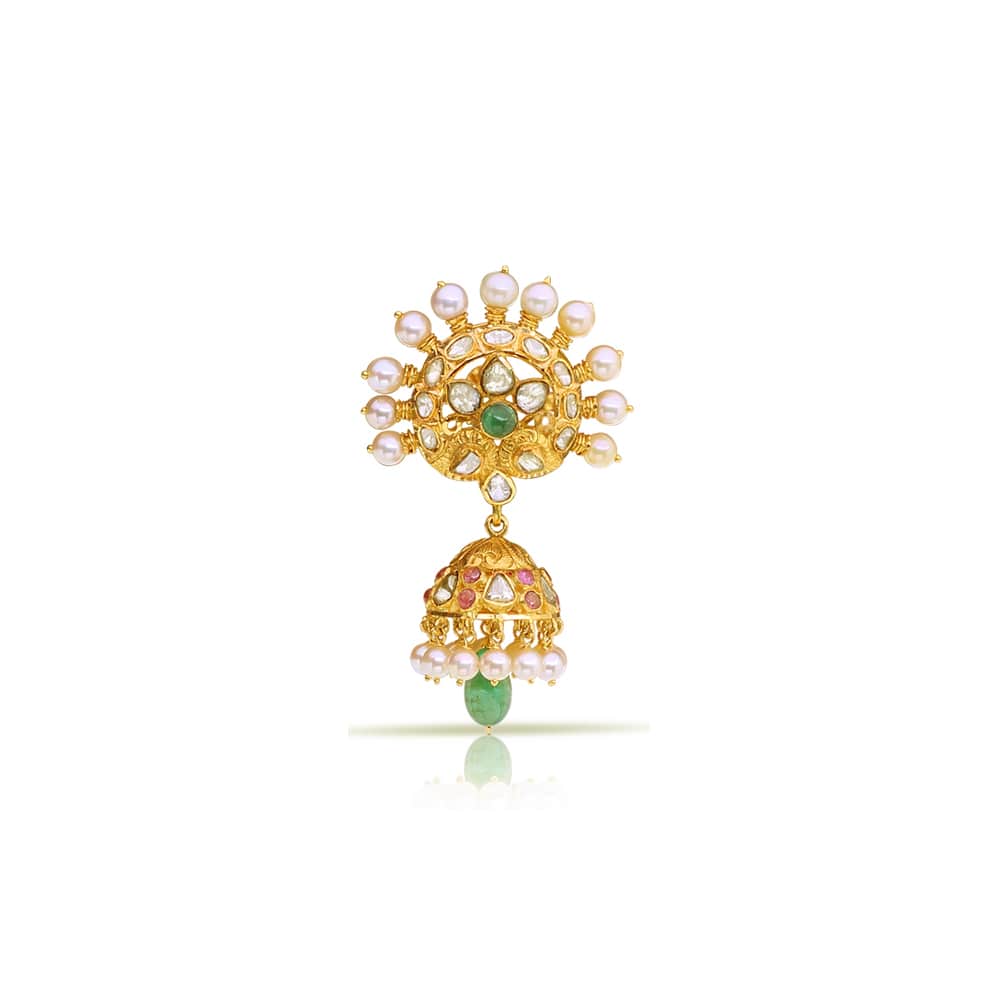 Distinctive Polki Jhumki Distinctive Polki Jhumki