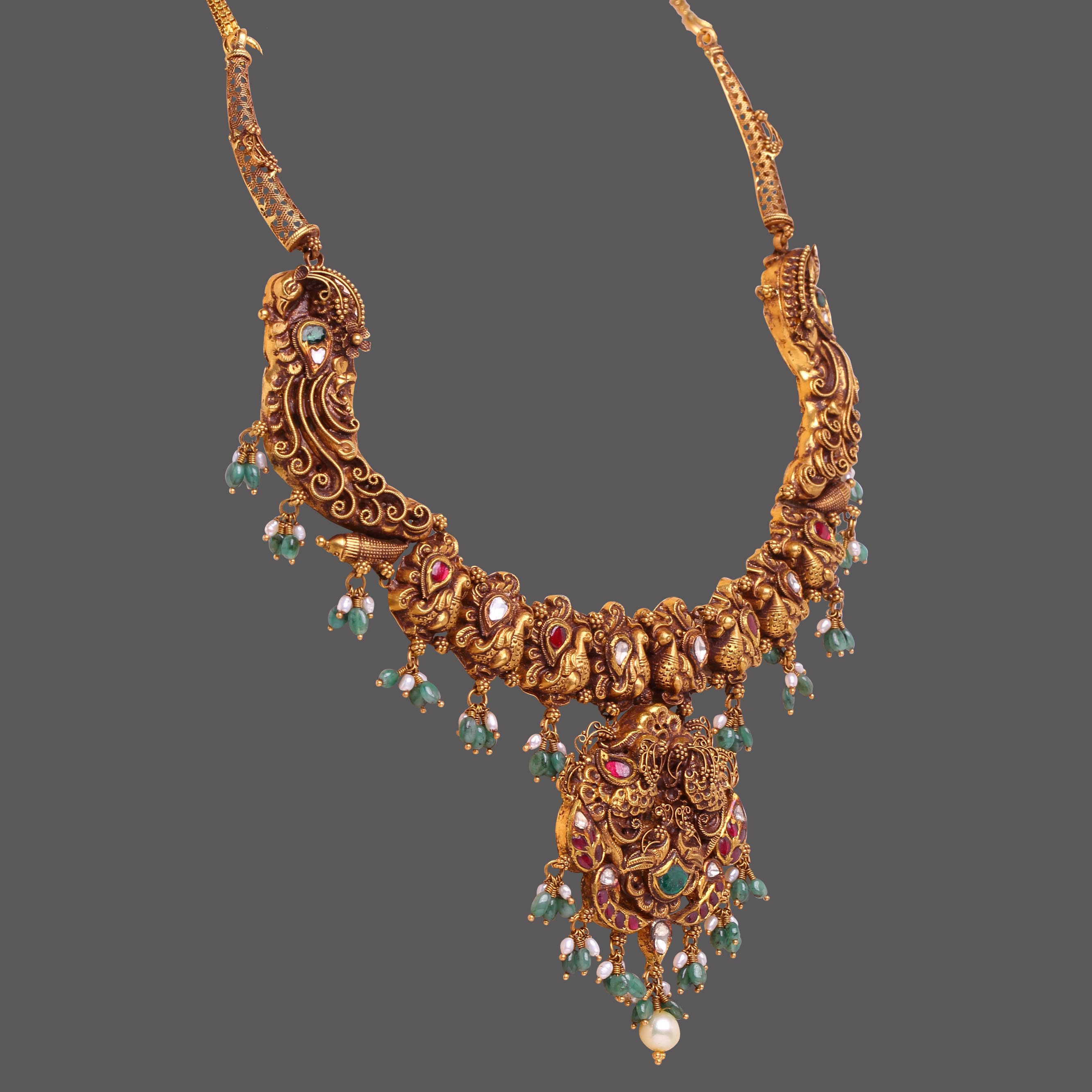 Peacock Inspired Nakshi Necklace Peacock Inspired Nakshi Necklace