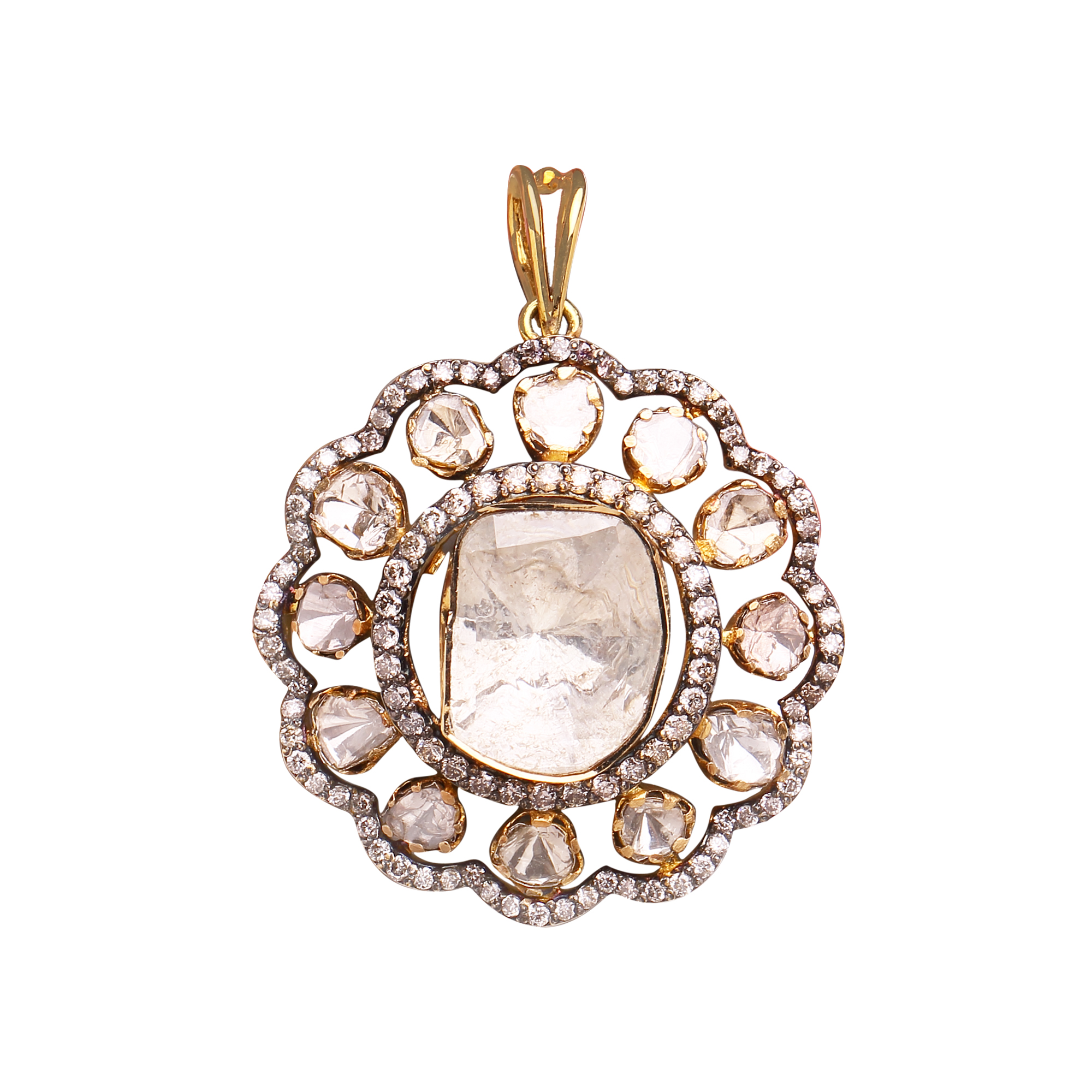 Far-sized Polki Pendant Far-sized Polki Pendant