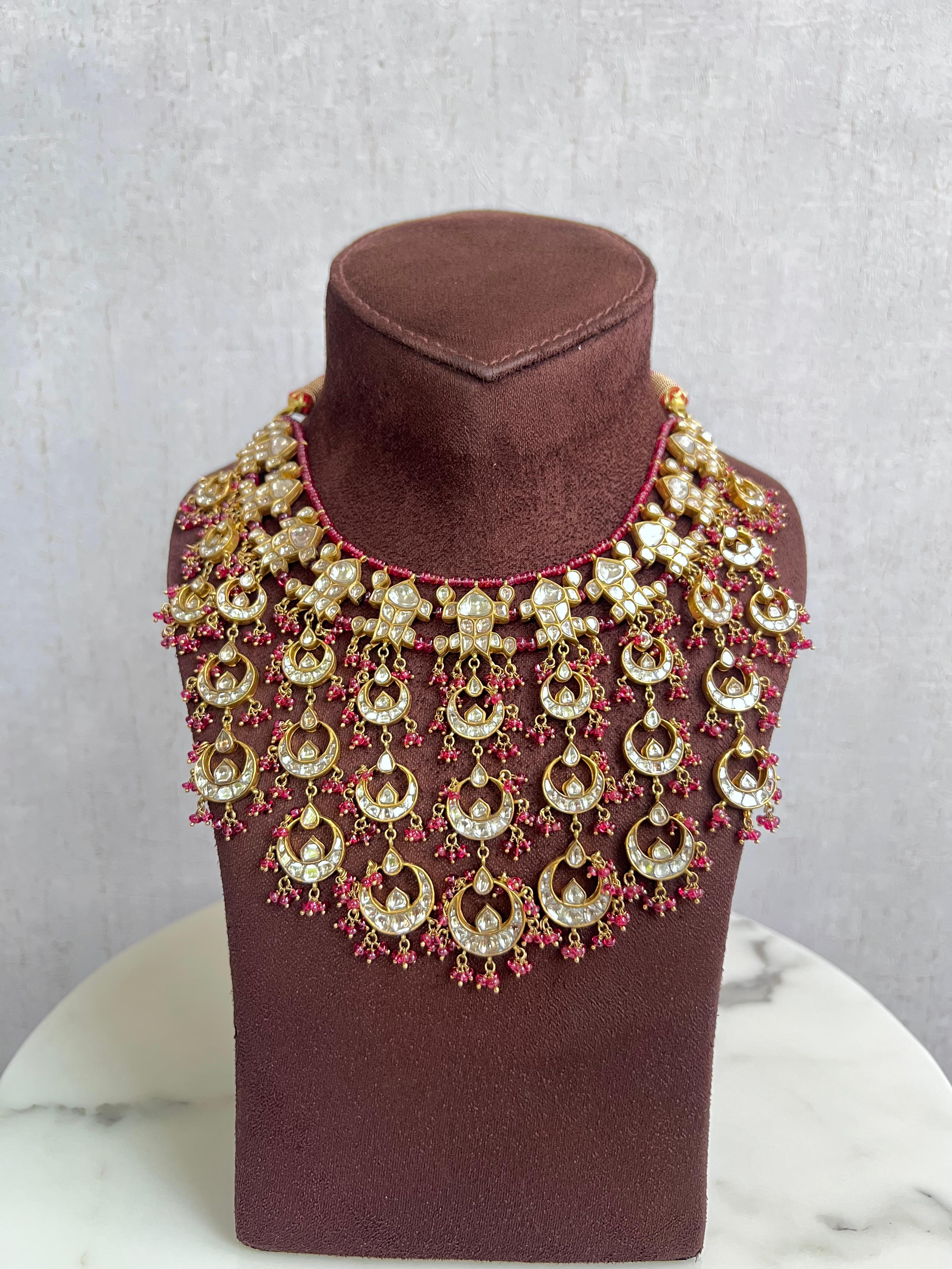 Kundan Bridal Choker with Ruby Beads